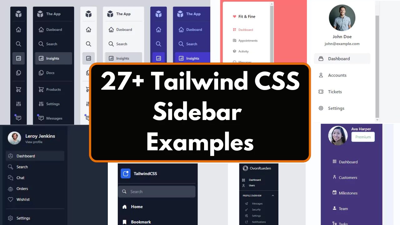 27+ Tailwind CSS Sidebar