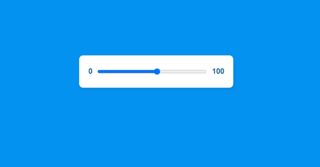 Range Slider With Min And Max Values Using HTML and CSS