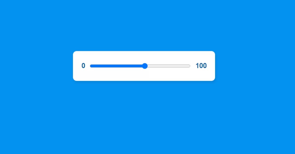 Range Slider With Min And Max Values Using HTML and CSS