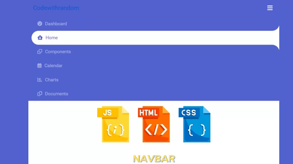 Navbar Using Html, Css And, And Javascript ( Source Code)