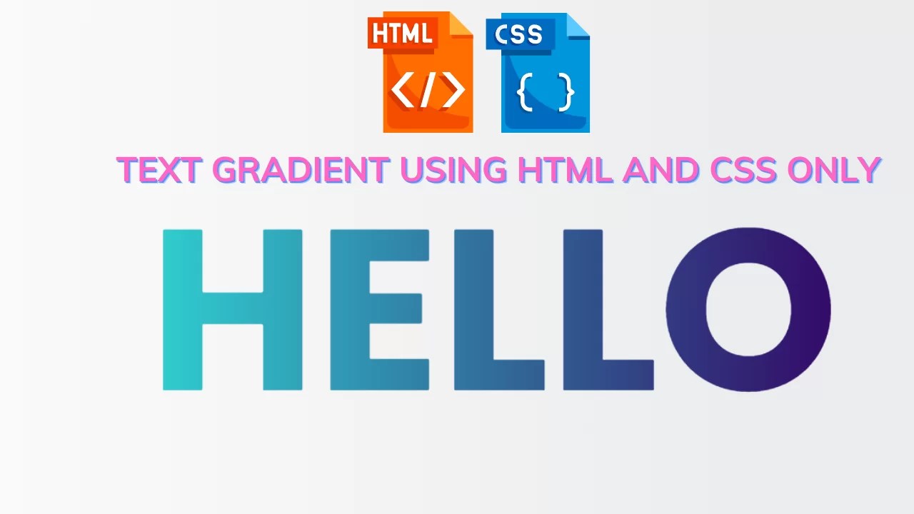 Text Gradient Using HTML And CSS Code Only
