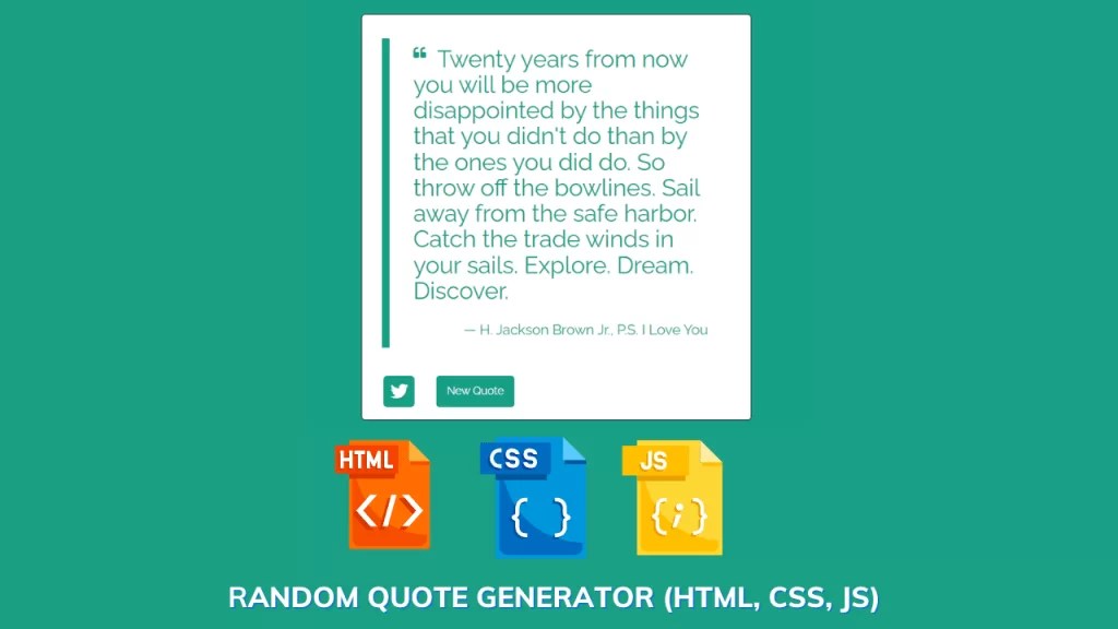 Create Random Quote Generator Using HTML, CSS, And JavaScript