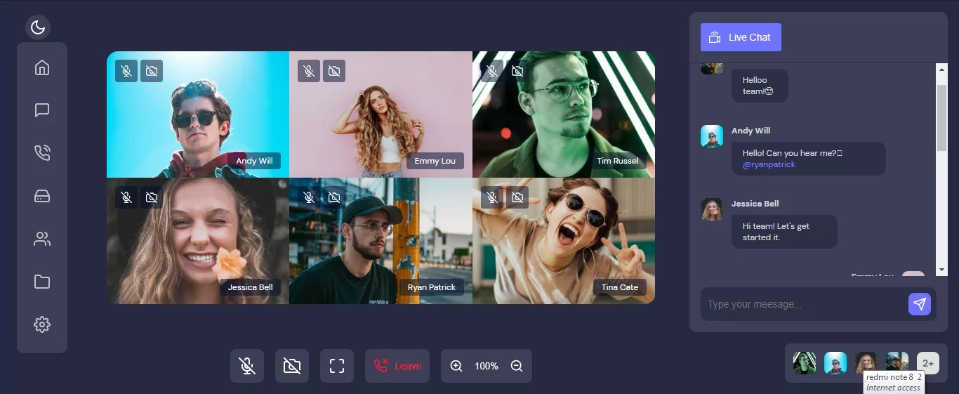 Video Call site Using Html,Css & JavaScript (Source Code)