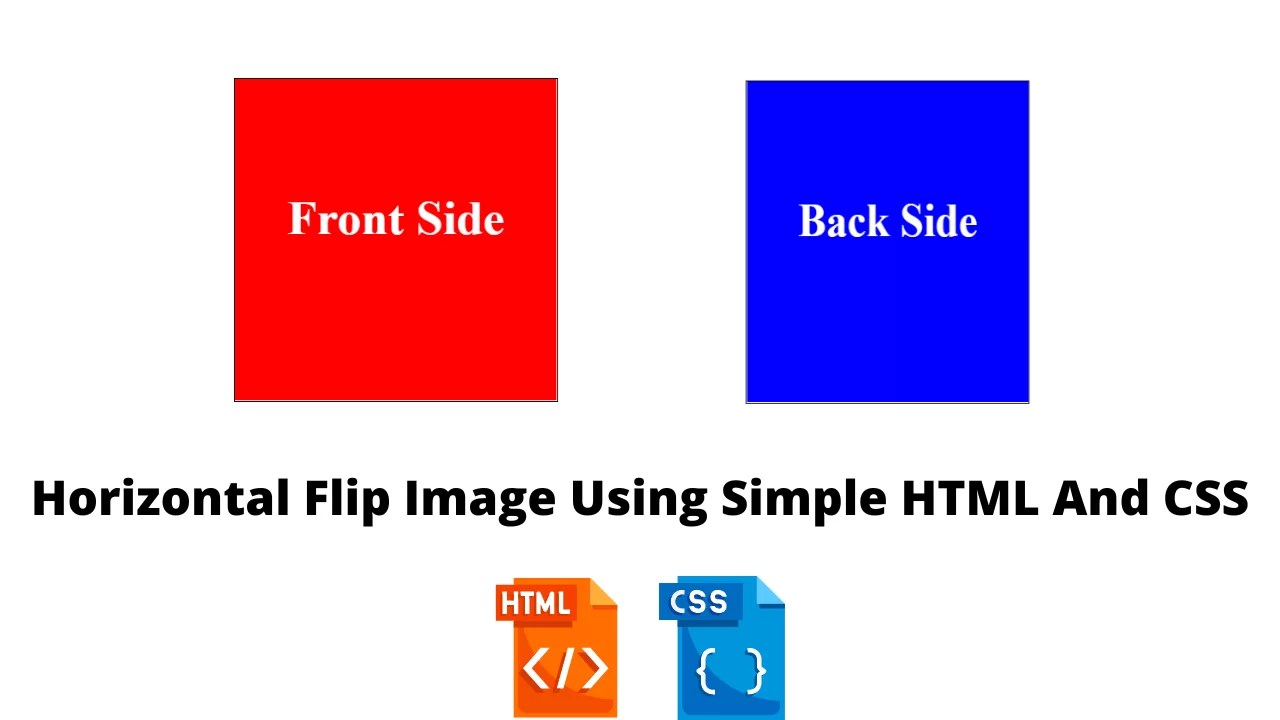 Create Horizontal Flip Image Using Simple HTML And CSS