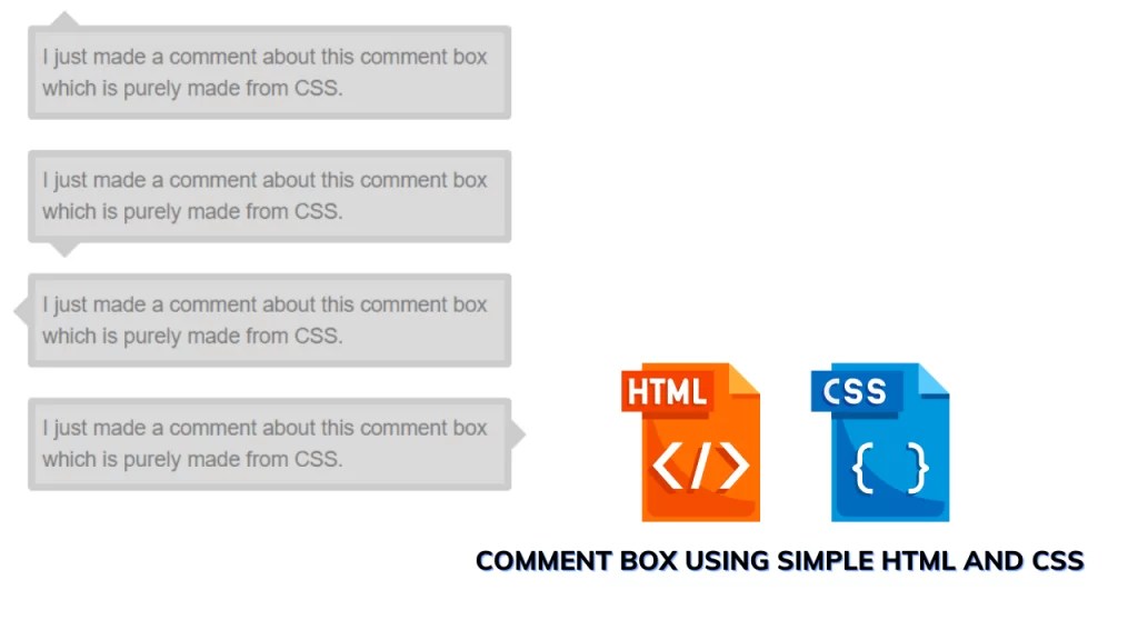 Create Comment Box In HTML And CSS