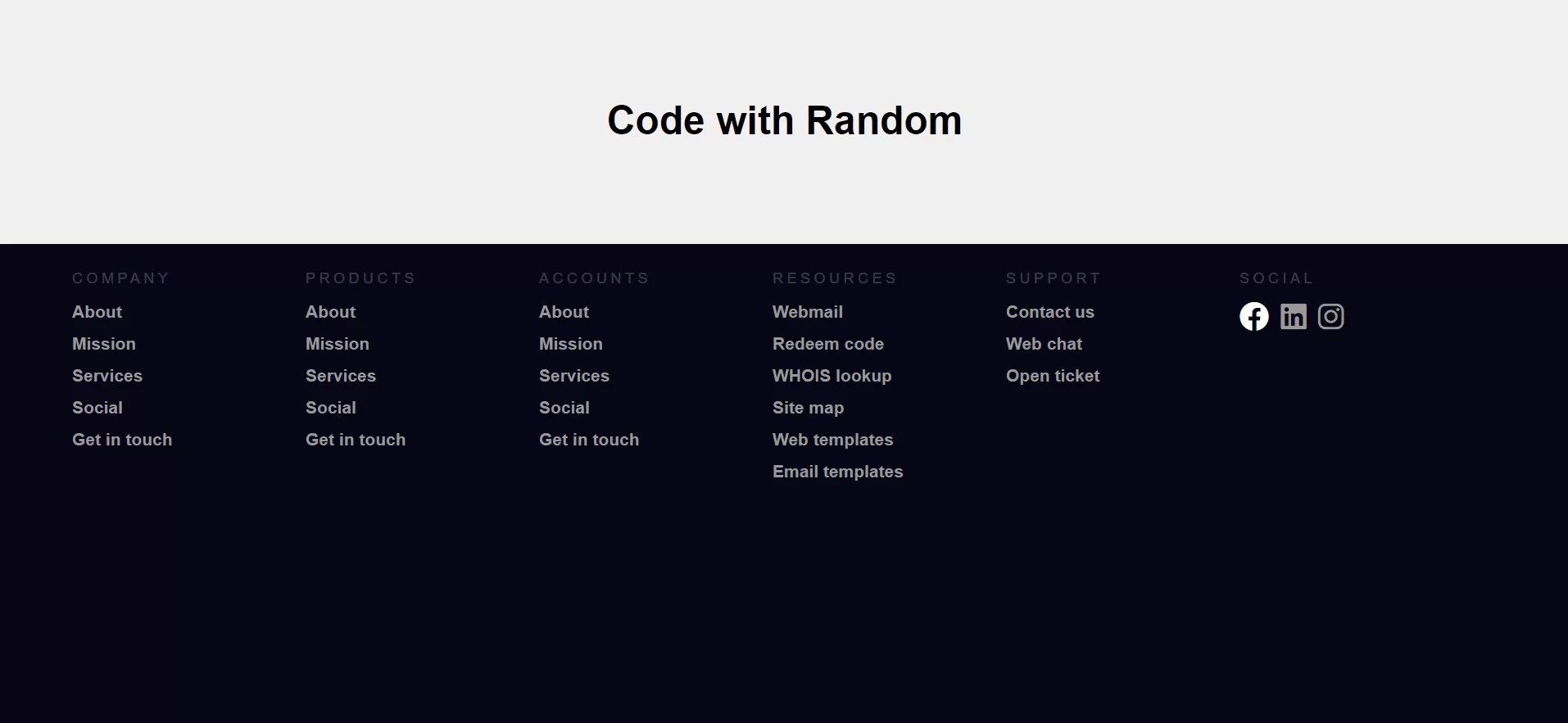 Responsive Footer Using HTML And CSS
