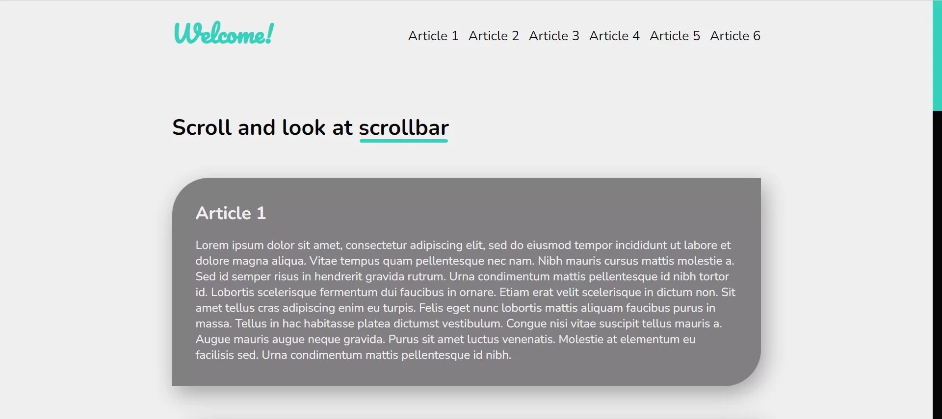 Create Custom Side Scrollbar Using HTML And CSS Source Code