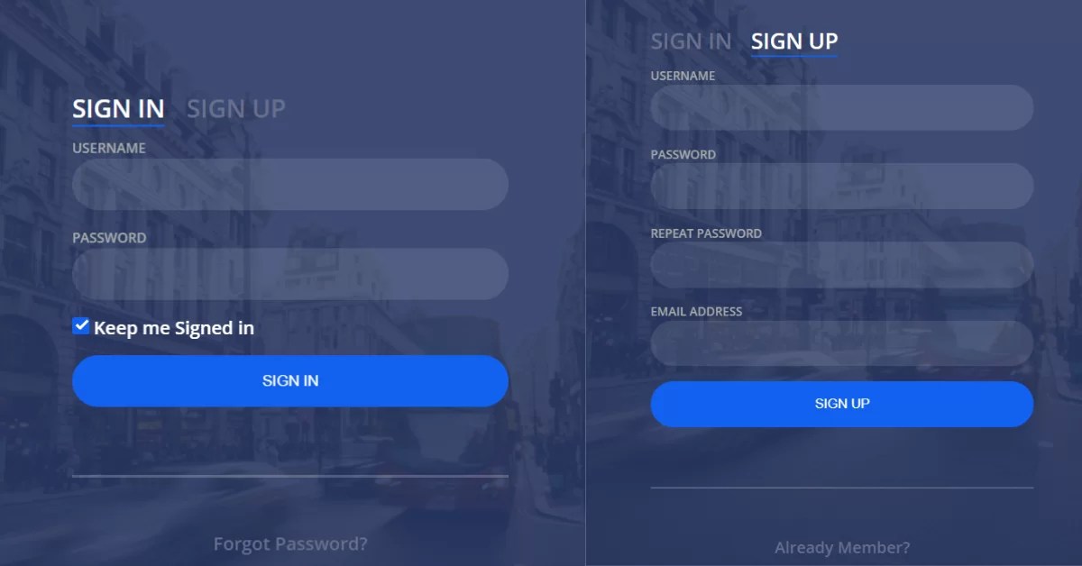 Login and Registration Form in Html and Css with Source Code