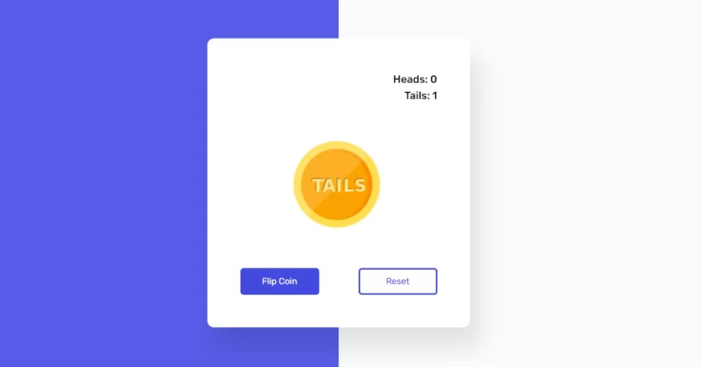 Flip A Coin Using HTML and JavaScript Code