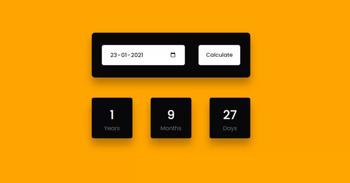 Age Calculator Using HTML,CSS and JavaScript (Source Code)