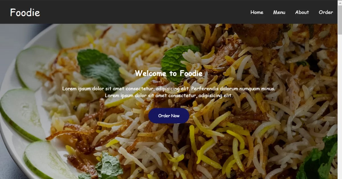 Restaurant site Using HTML & CSS (With Source Code)