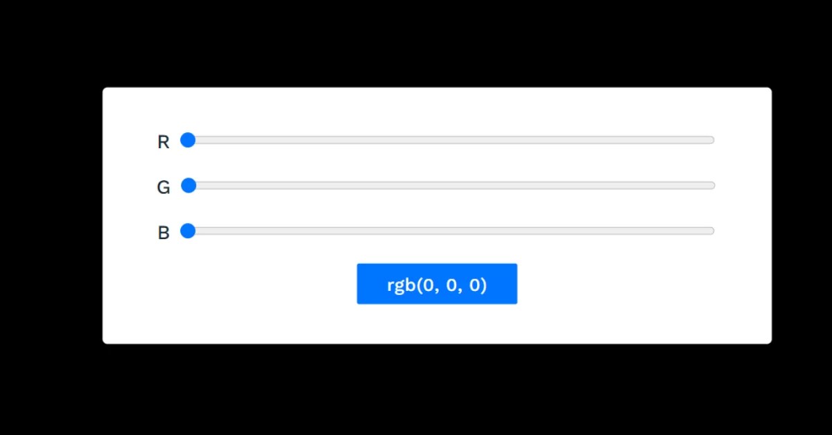 Color Slider using HTML, CSS & JavaScript (RGB Color Slider)