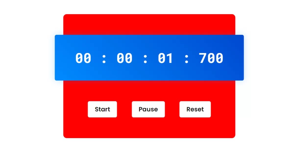 Create StopWatch using HTML CSS and JavaScript