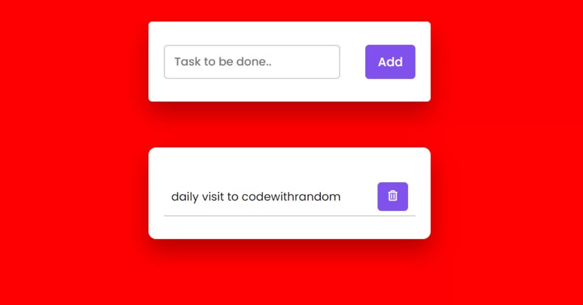 Create a ToDo List Using HTML, CSS, & JavaScript