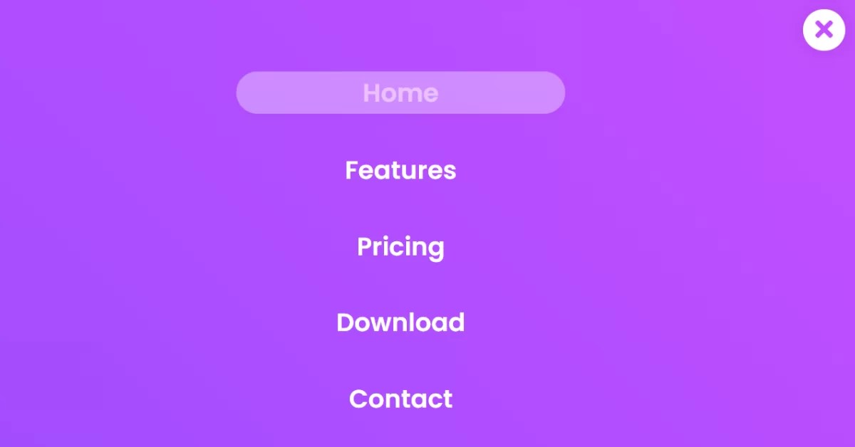 Full Screen Overlay Navigation Menu Bar Using HTML & CSS