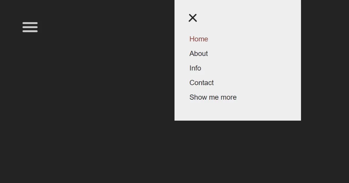 Create Hamburger Menu Using Pure CSS Only