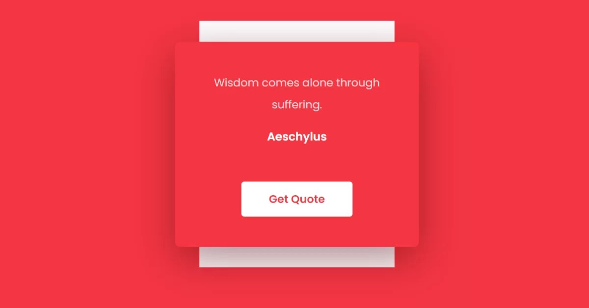 Random Quote Generator using HTML, CSS & JavaScript