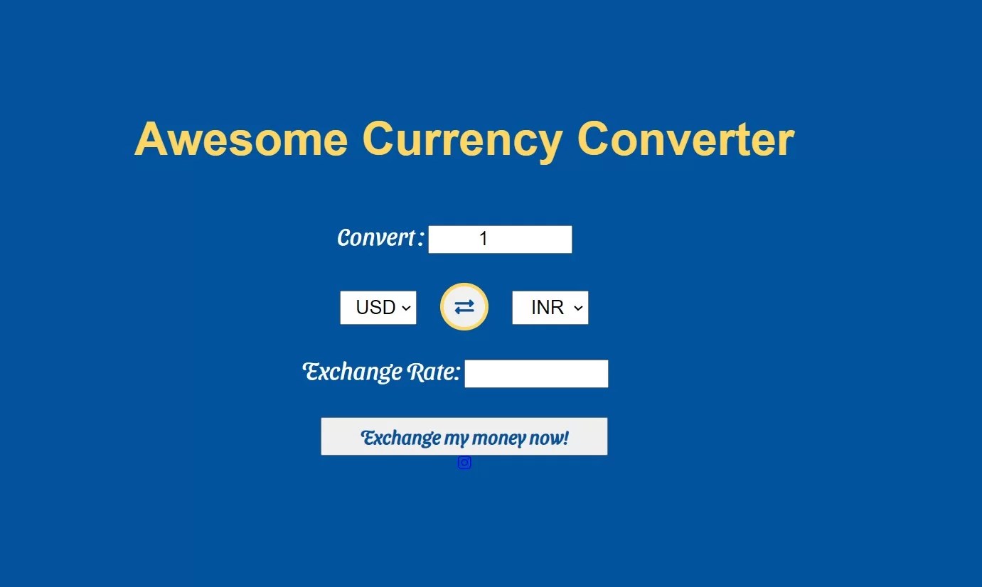 Currency Converter Using HTML,CSS JavaScript (Source Code)
