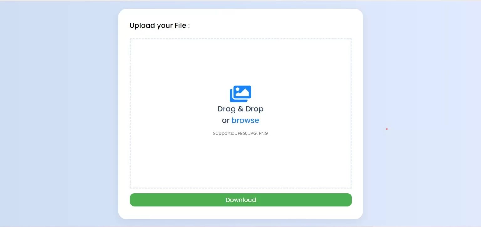 Drag and Drop File Upload With Preview Using JavaScript Code