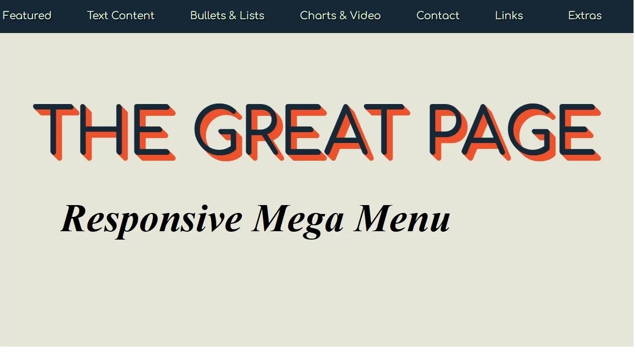 27+ Responsive Mega Menu using HTML ,CSS and Javascript