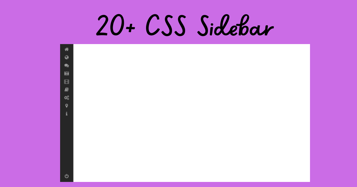 20+ CSS Sidebar Styles CodeWithRandom