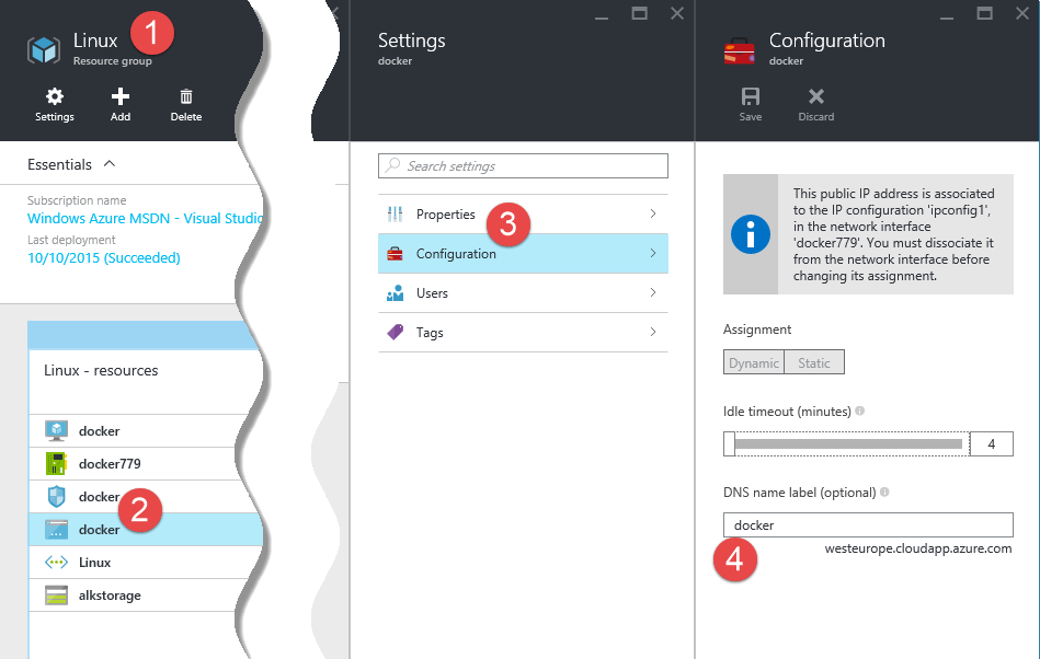 Where is my DNS name for Azure VM with new Resource