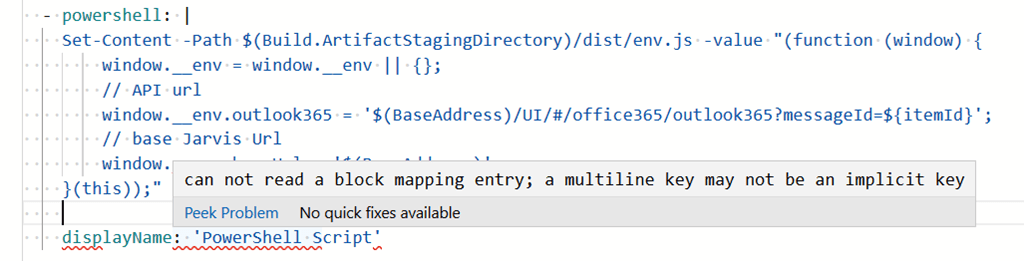 Multiline PowerShell on YAML pipeline Alkampfer's Place