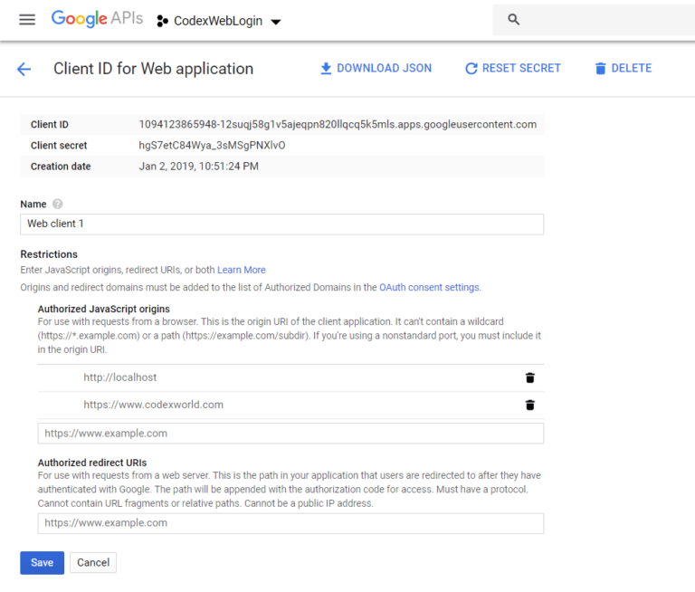Login with Google Account using JavaScript CodexWorld