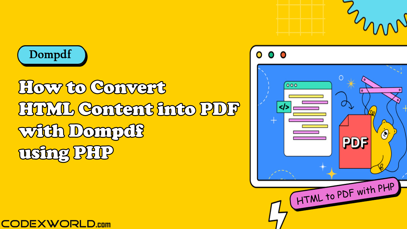 Convert HTML to PDF in PHP with Dompdf CodexWorld