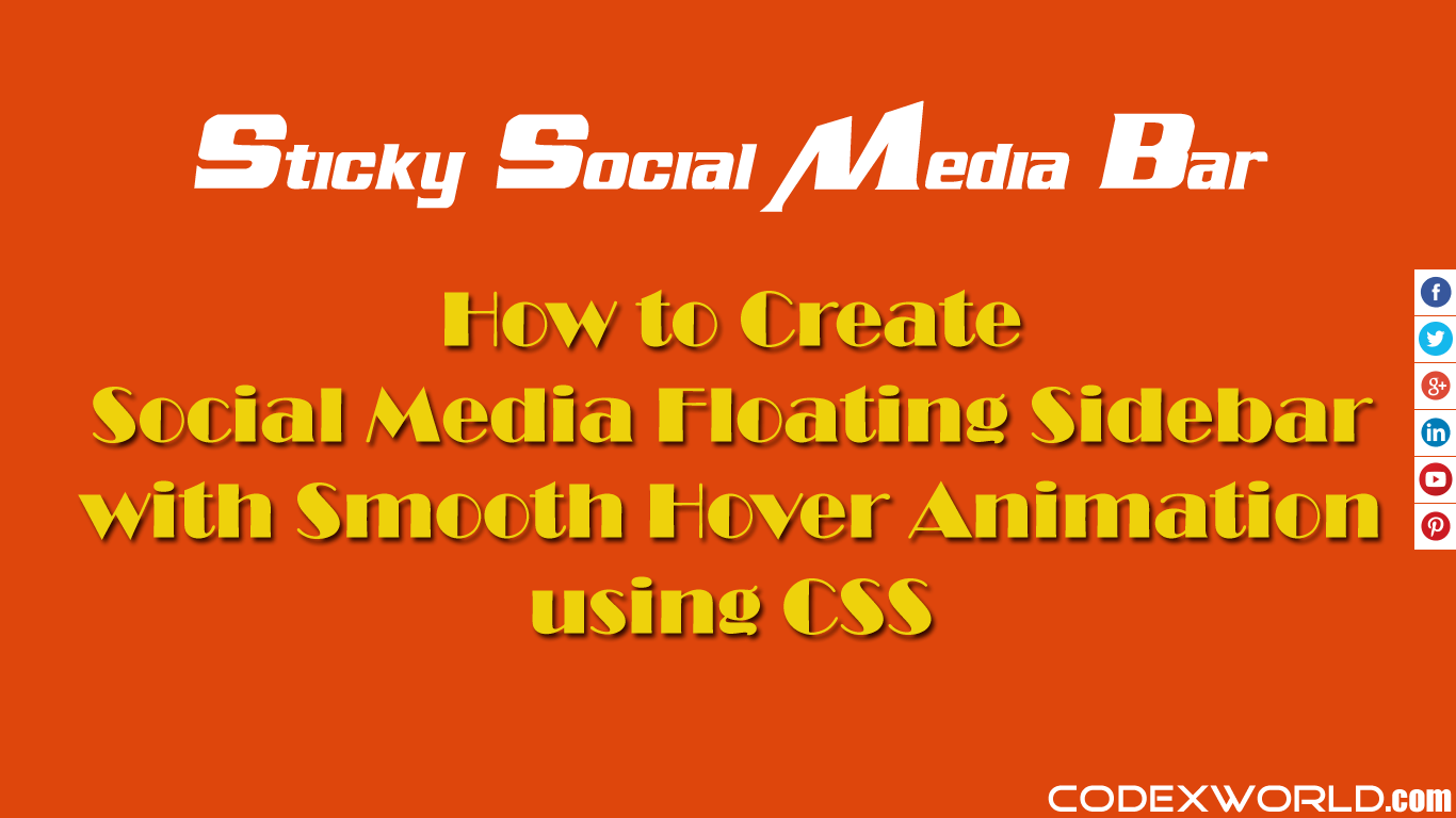 How to Create Sticky Social Media Floating Sidebar with CSS CodexWorld
