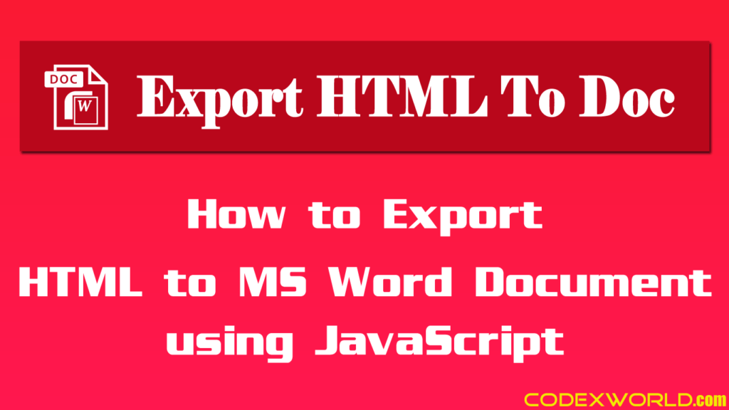 Export HTML Table Data to CSV using JavaScript CodexWorld