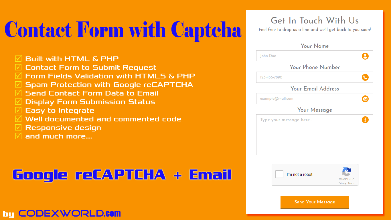 Contact Form In Html With Captcha Code In Php Contact Form In Html With Captcha Code In Php
