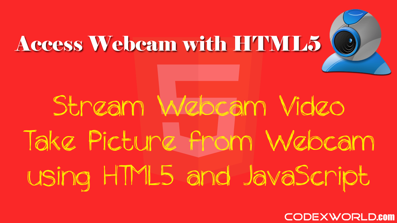 Accessing cam and Capture Image using HTML5 and JavaScript CodexWorld