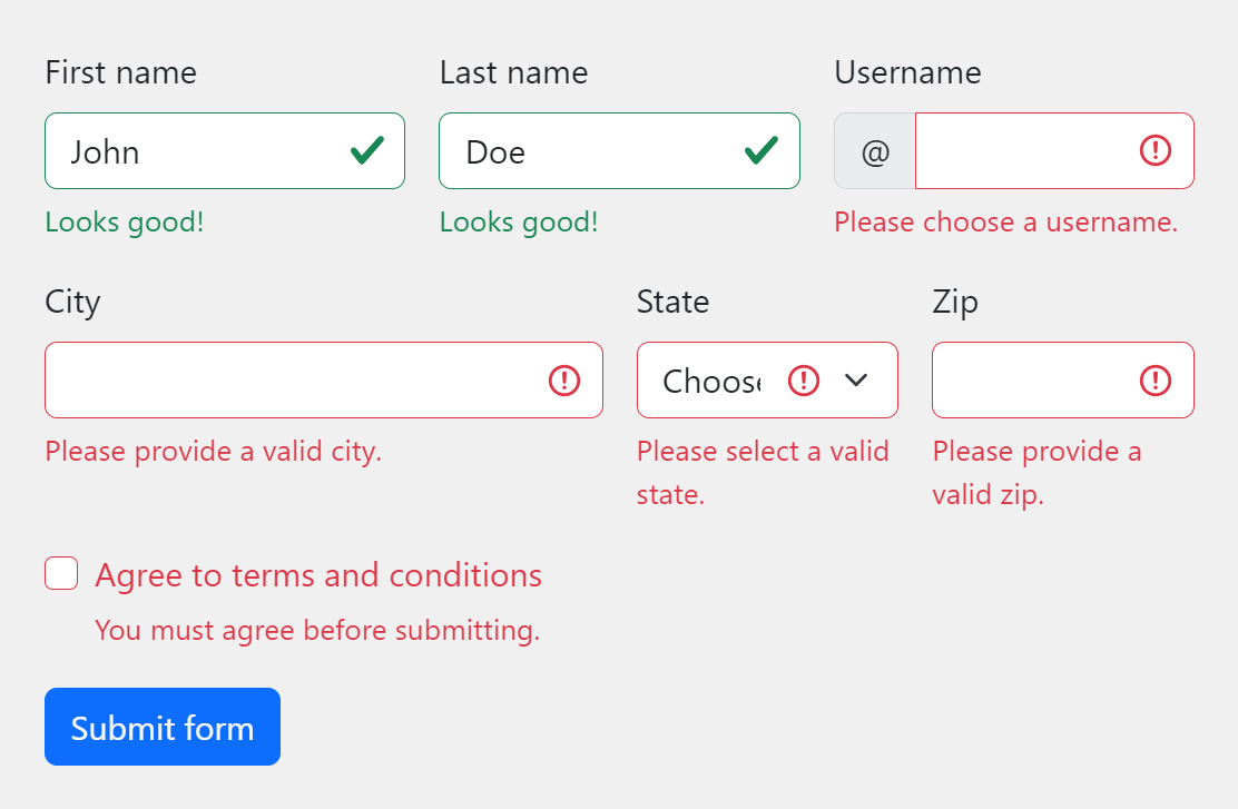 HTML Form Validation with Bootstrap CodexWorld