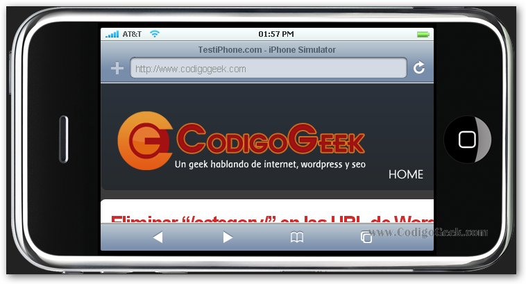 Testiphone, simulador web del iPhone Codigo Geek