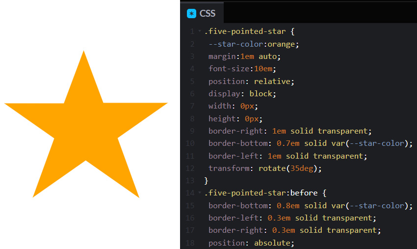 CSS Star Shapes ★ Source Code Included ★ Coding Dude