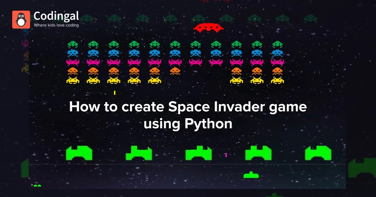 Space Invaders game using Python Codingal