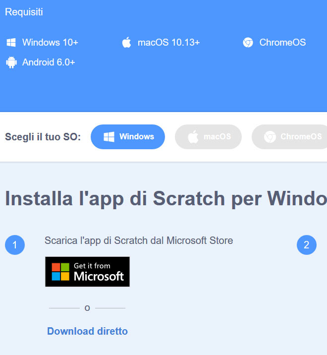 Scratch 3, versione online Scratch 3, download Scratch