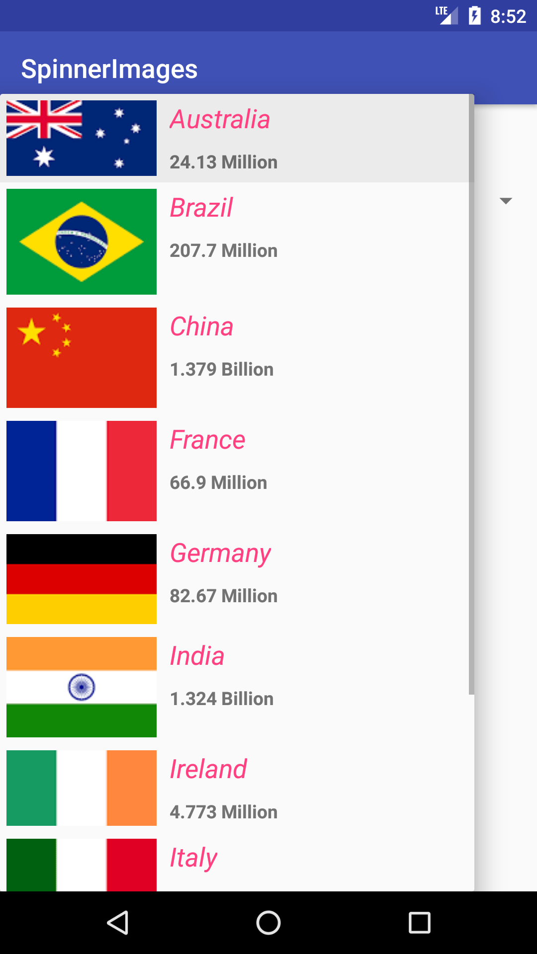 Spinner Android Studio Material Design