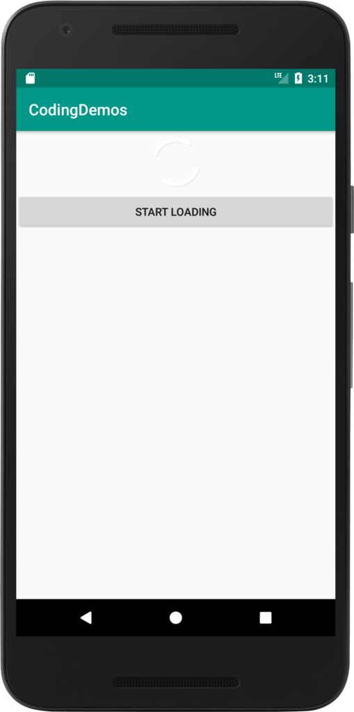 Android loading spinner Coding Demos