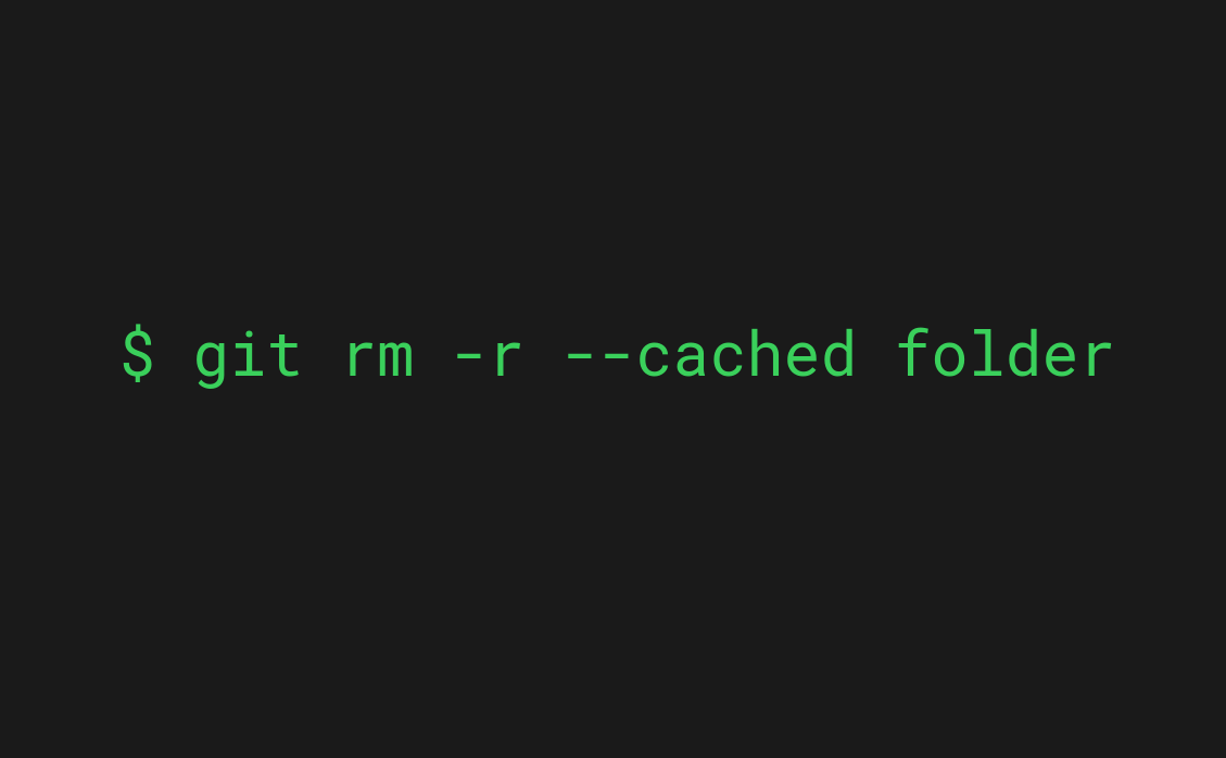 How to Remove a Directory in Git (TLDR; 'git rm r foldername')