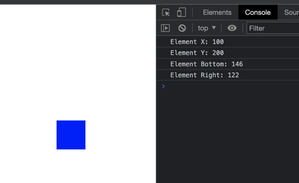 Css get element position