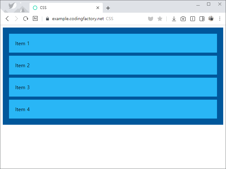 CSS / Flex / display CODING FACTORY