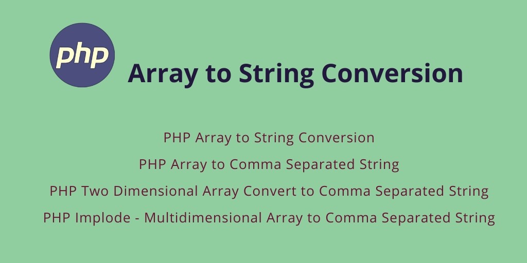 PHP array to commaseparated string