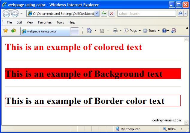 HTML Tutorials Coding Manuals