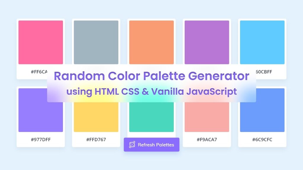 Create Random Color Palette Generator in HTML CSS & JavaScript