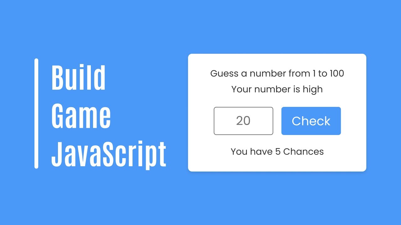 Number Guessing Game in HTML CSS & JavaScript