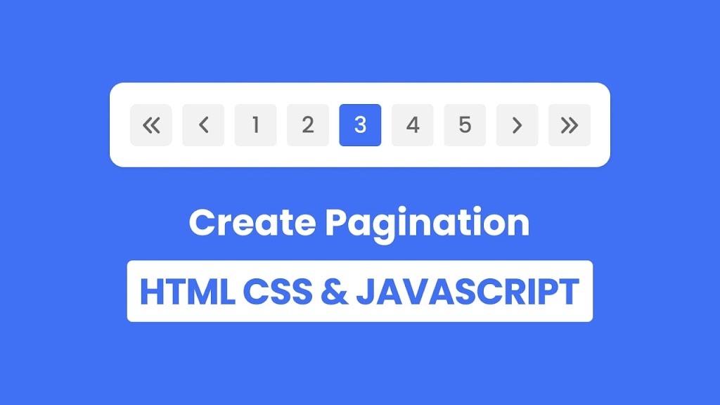 Hướng dẫn tạo Pagination trong HTML