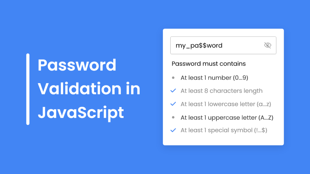 Password Validation Check in HTML CSS & JavaScript