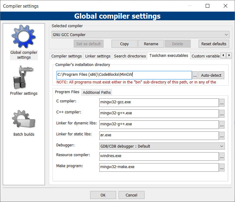 Installing C IDE (CodeBlocks)